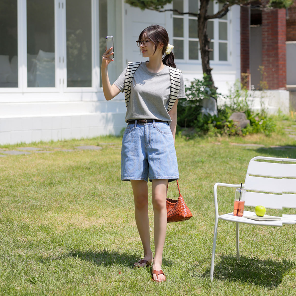 Cool Wide Firm Fit Denim Shorts