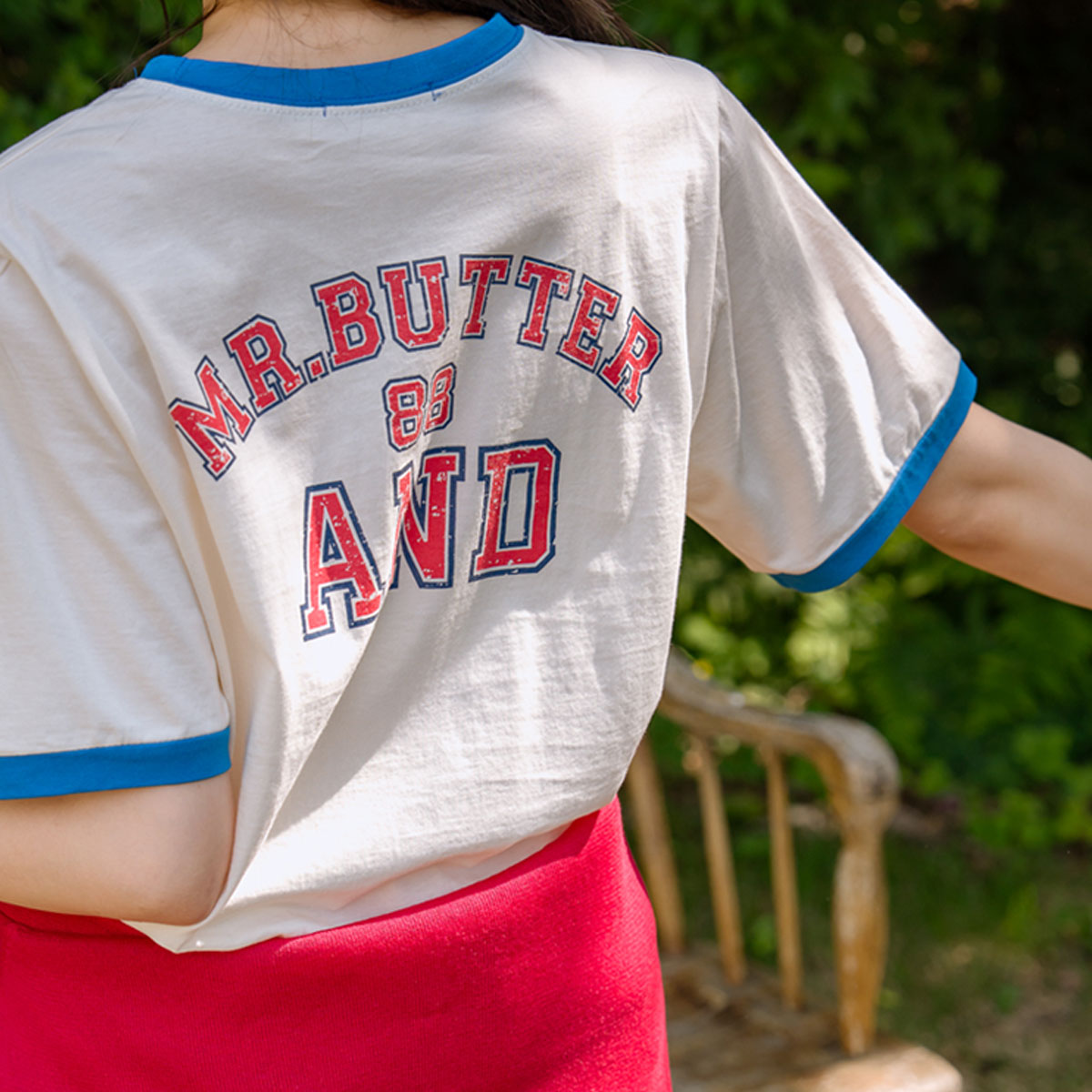 Lettering Mood Short Sleeves T-shirt