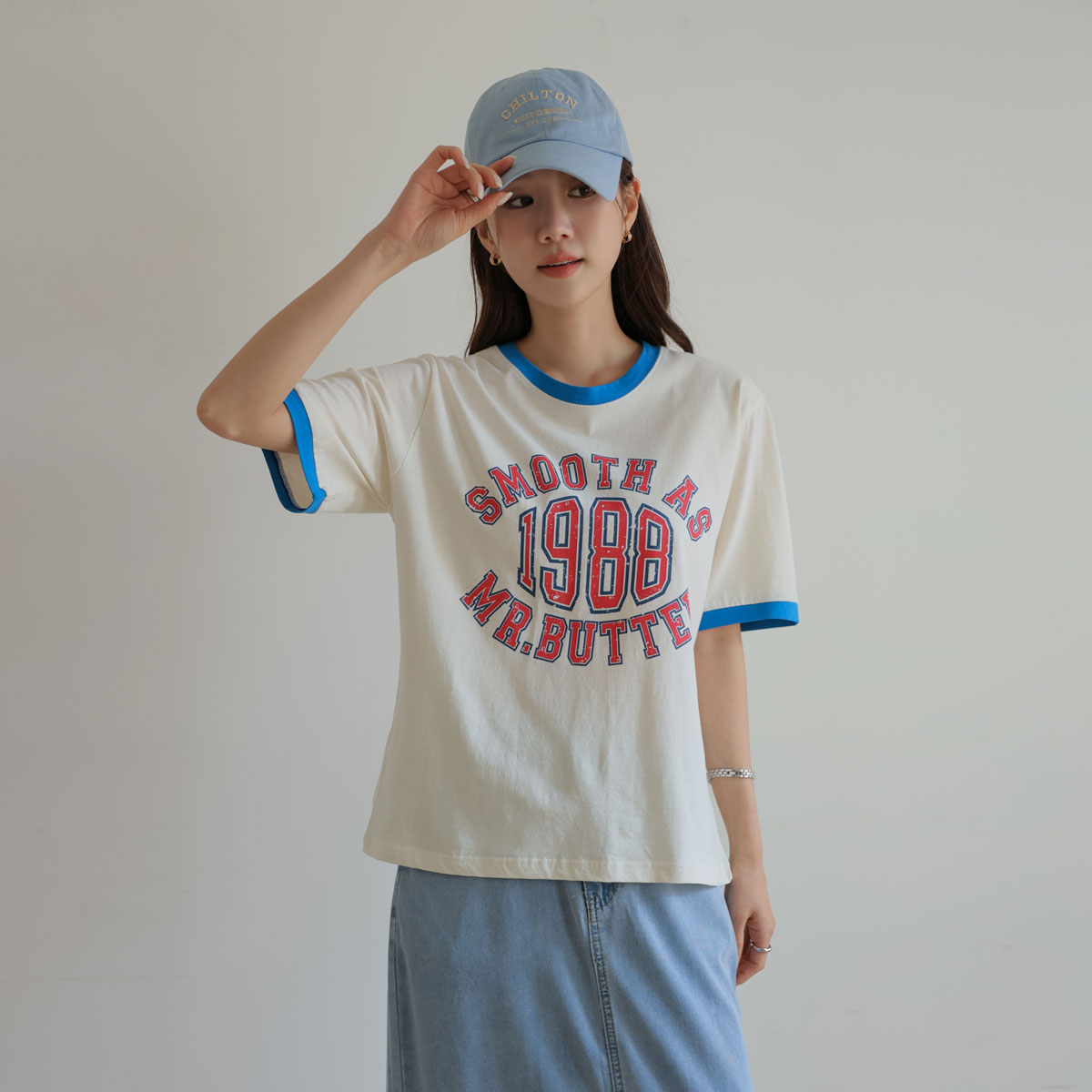 Lettering Mood Short Sleeves T-shirt