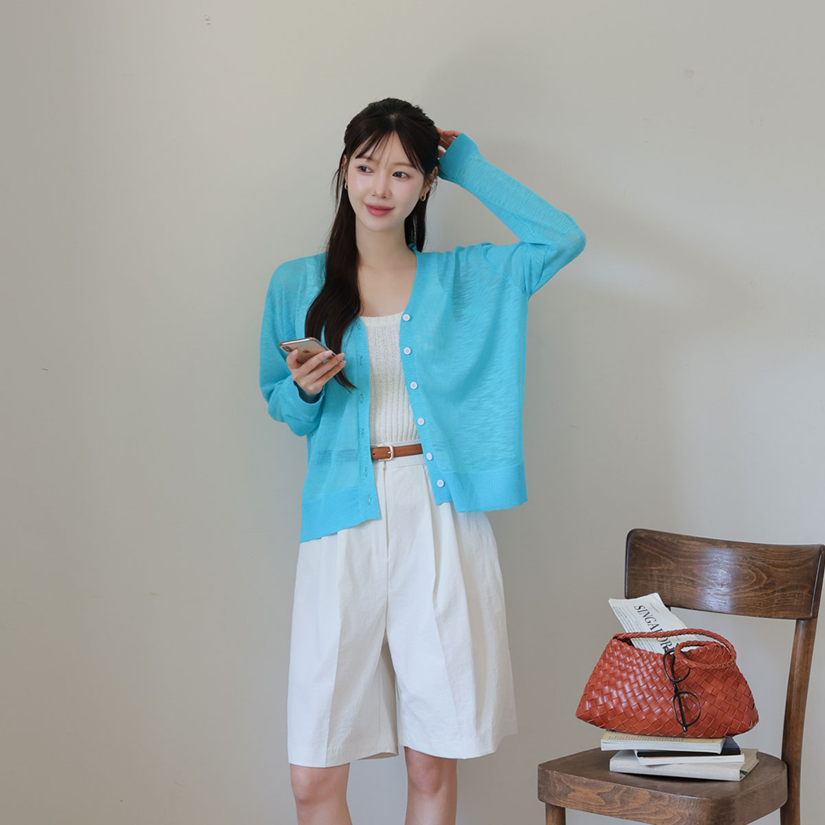 UV Protection V-Neck Summer Cardigan
