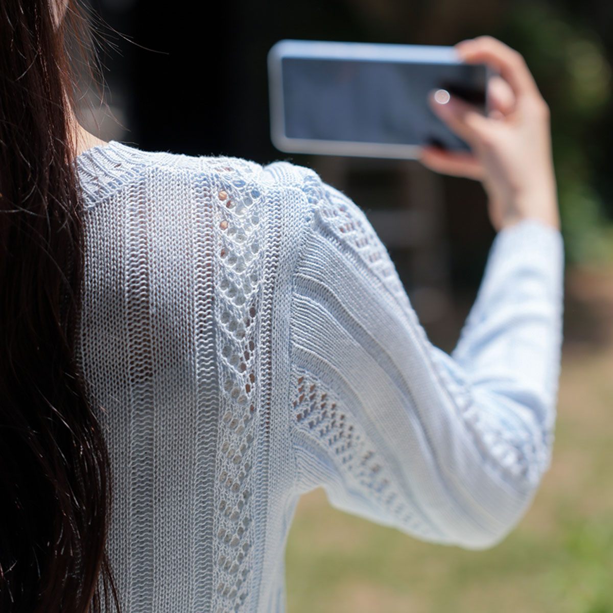 Wavy Sci-fi knit cardigan