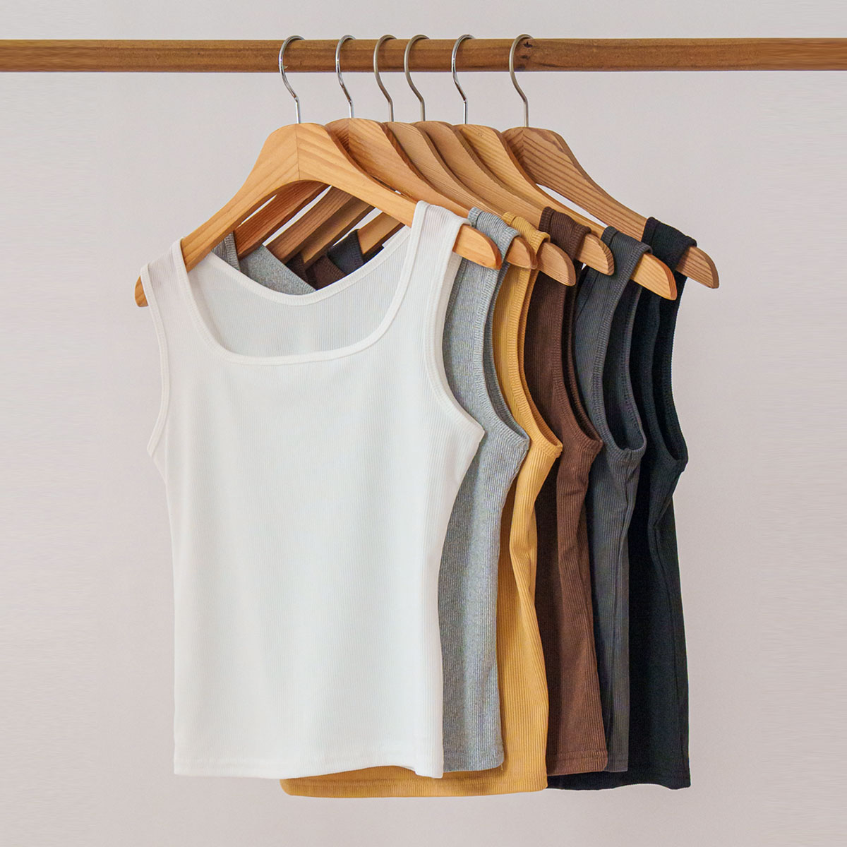 Easy Fit Square Ribbed Sleeveless