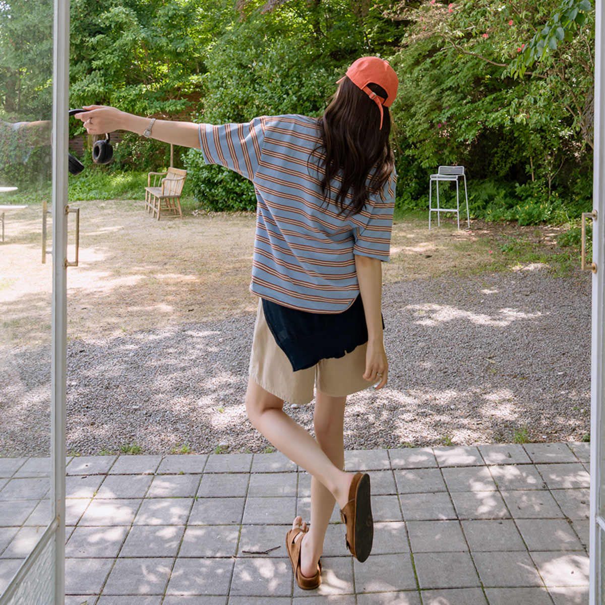 Color Pop striped t-shirt
