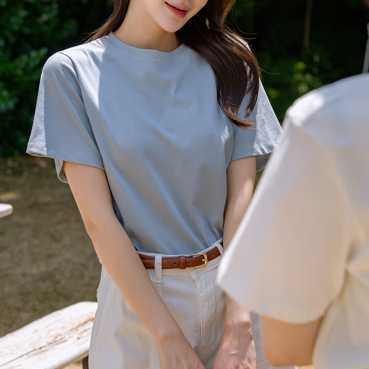 Flowy bio-washed short t-shirts