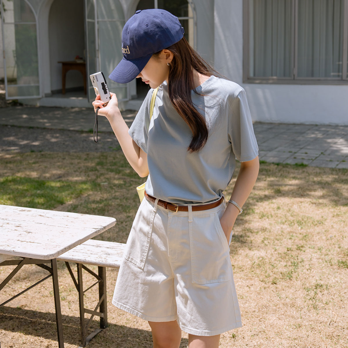 Flowy bio-washed short t-shirts