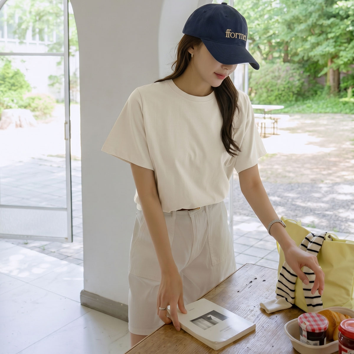 Flowy bio-washed short t-shirts