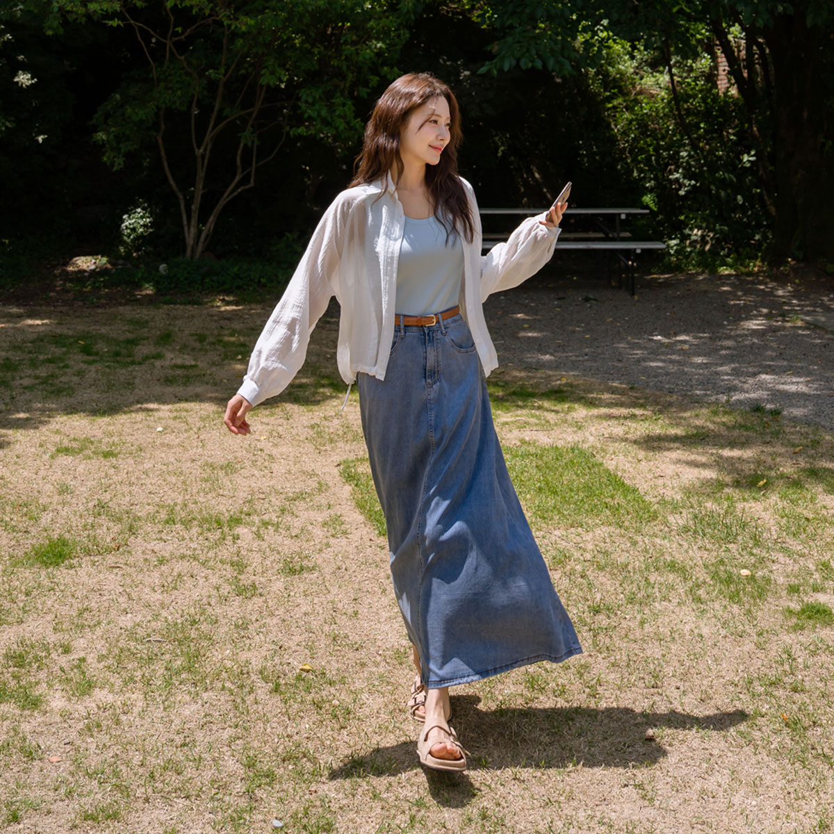 <b>[Opening Special]</b> <b>[Made]</b> Cooliocell Fudge Flare Skirt 