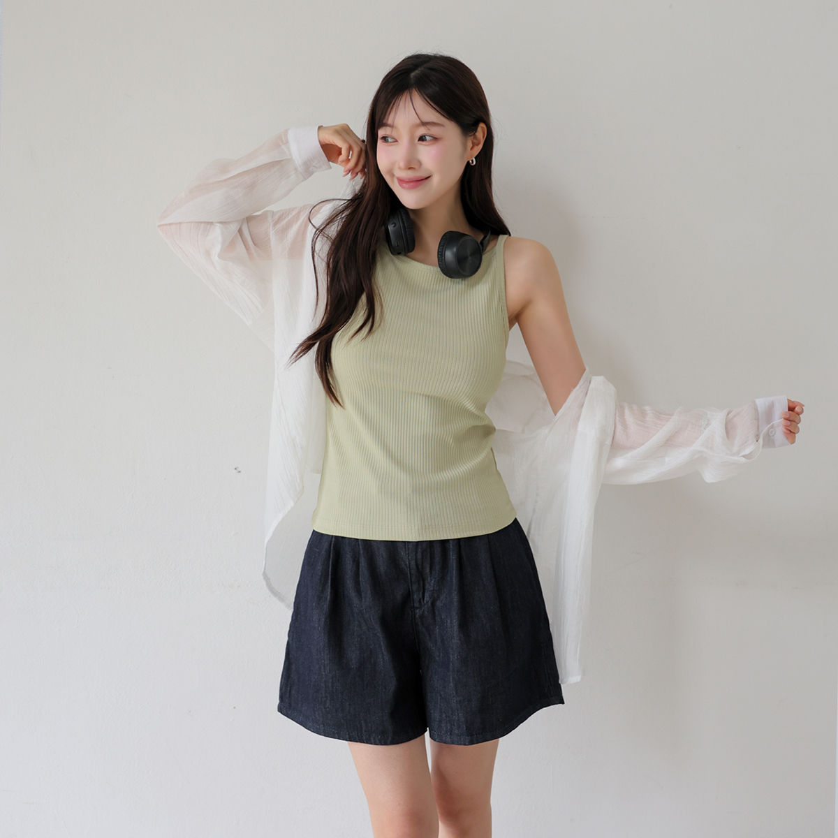 Sticky Tension Halter Neck Ribbed Sleeveless