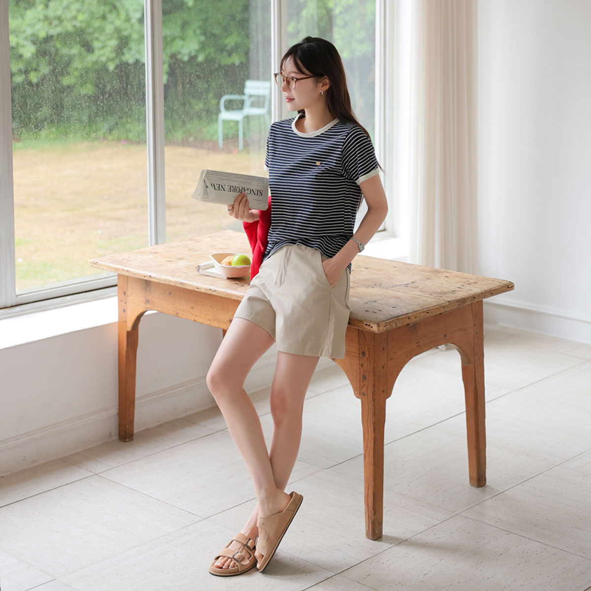 City Pendant Striped Tee