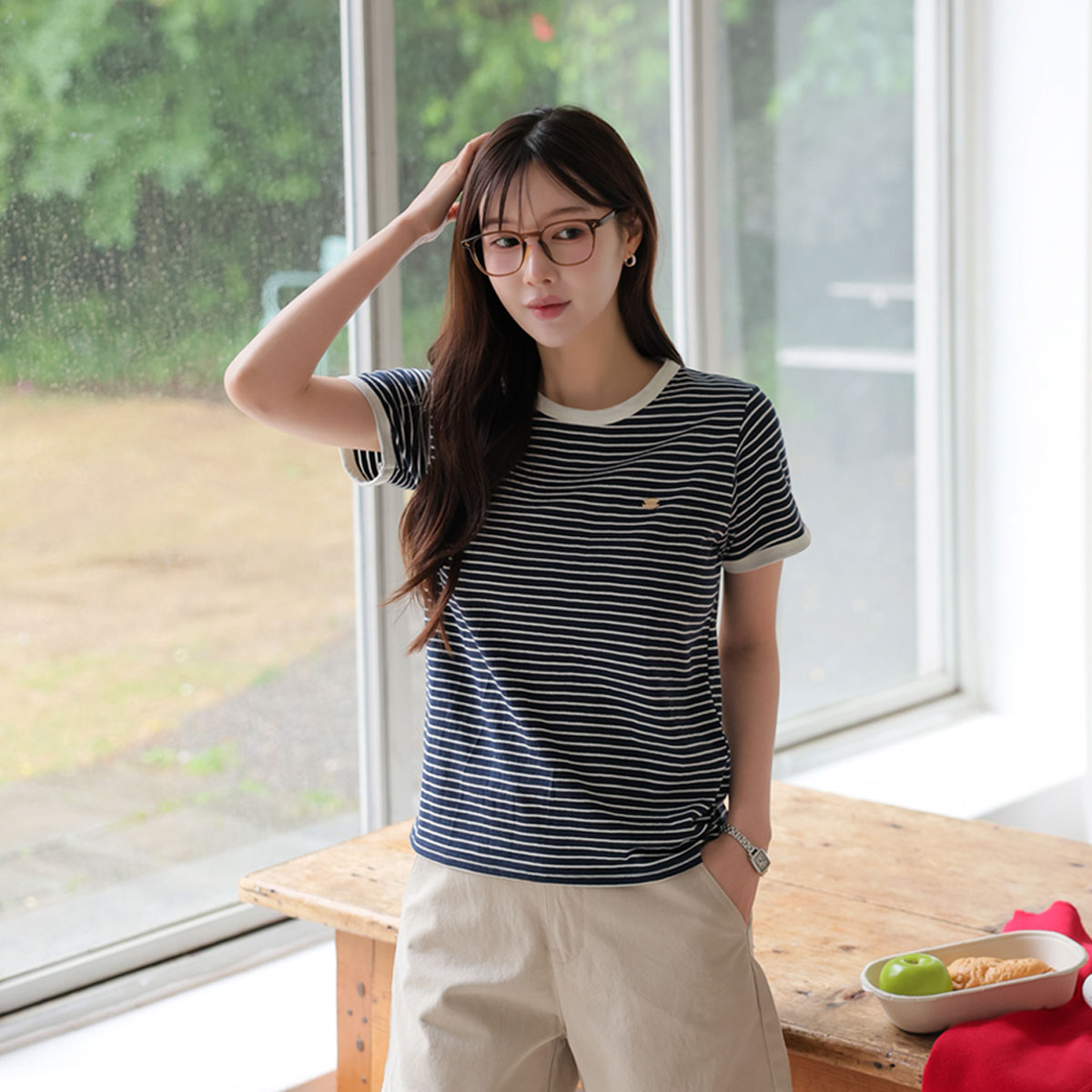 City Pendant Striped Tee
