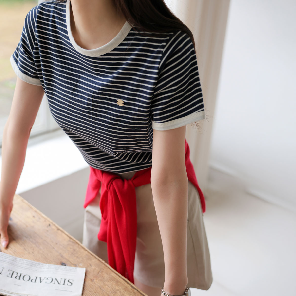 City Pendant Striped Tee