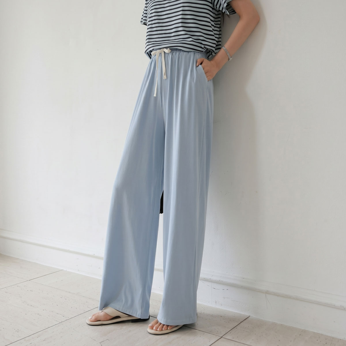 Soft, flowing elastic waist pants