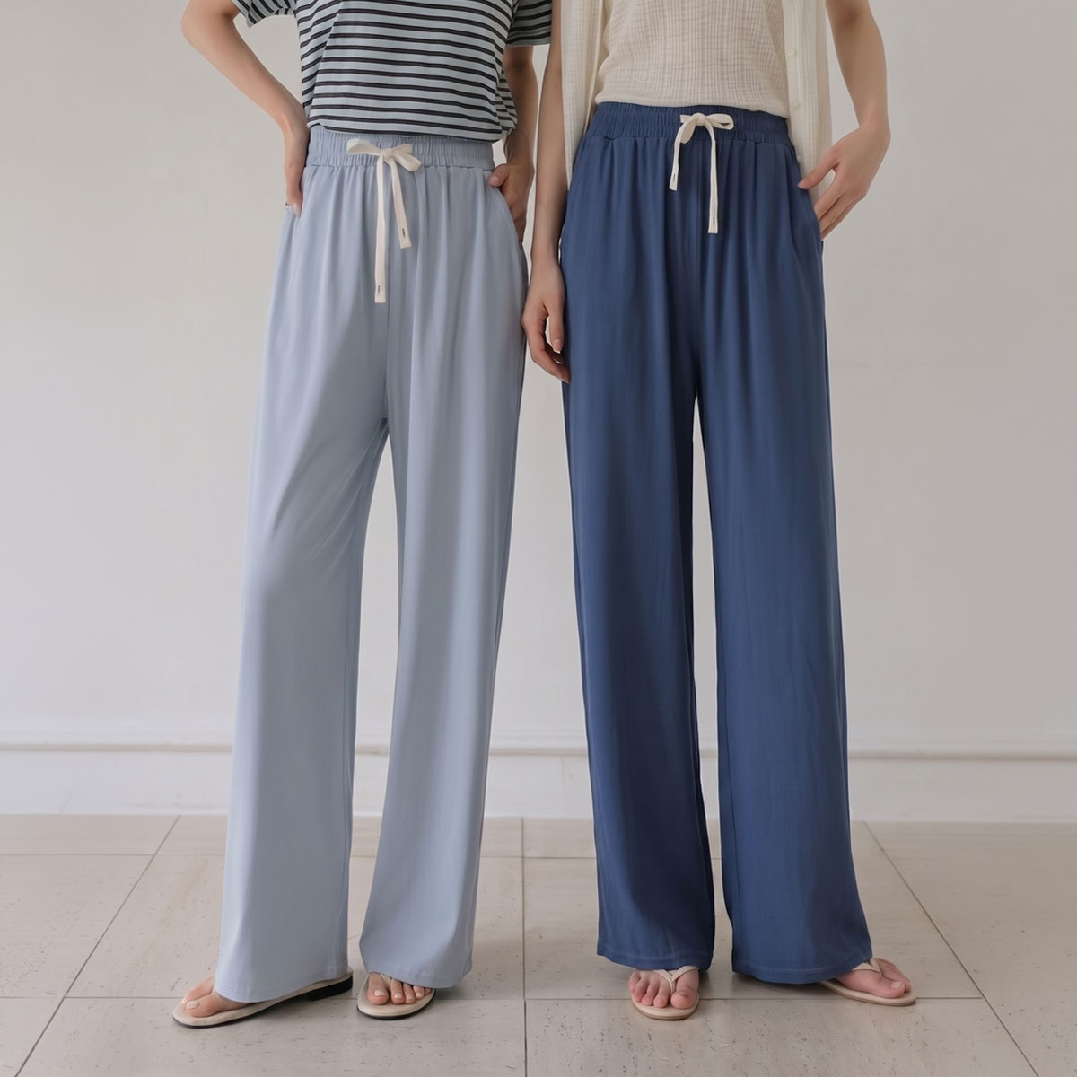 Soft, flowing elastic waist pants