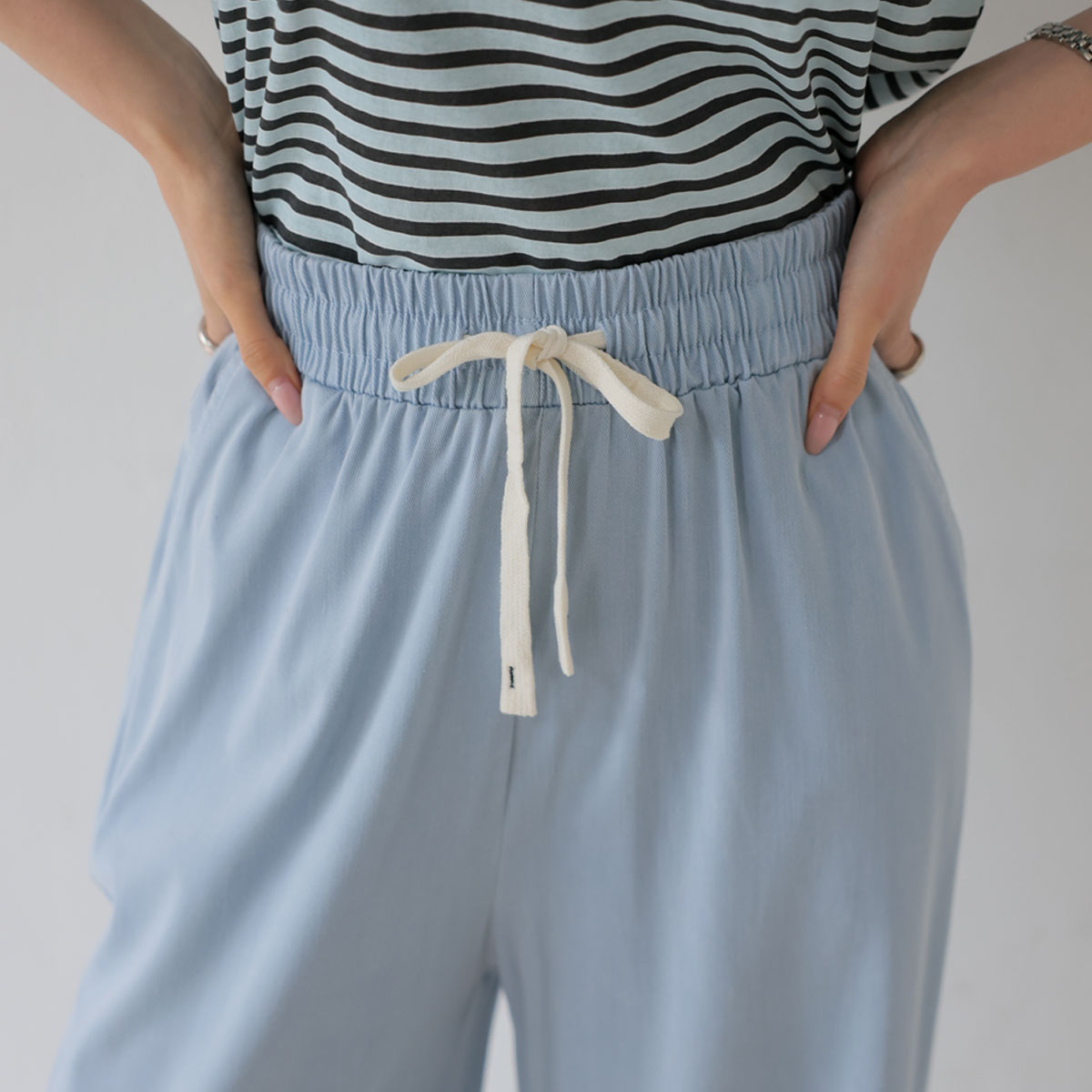 Soft, flowing elastic waist pants