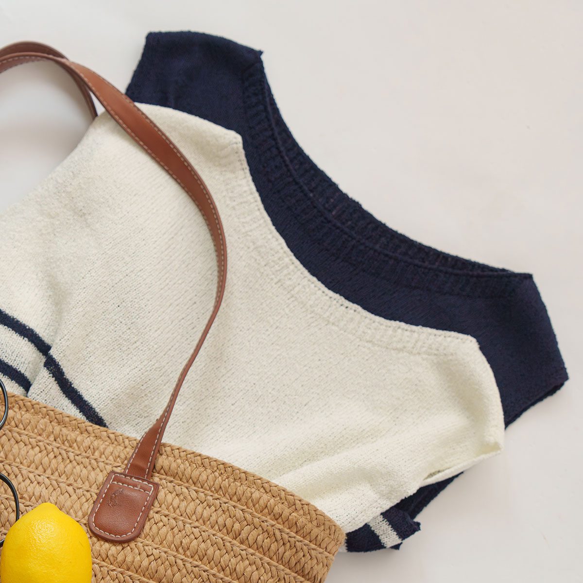 Marine striped sleeveless knit