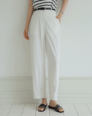 Pintuck Cooling Light Cotton Baggy Pants