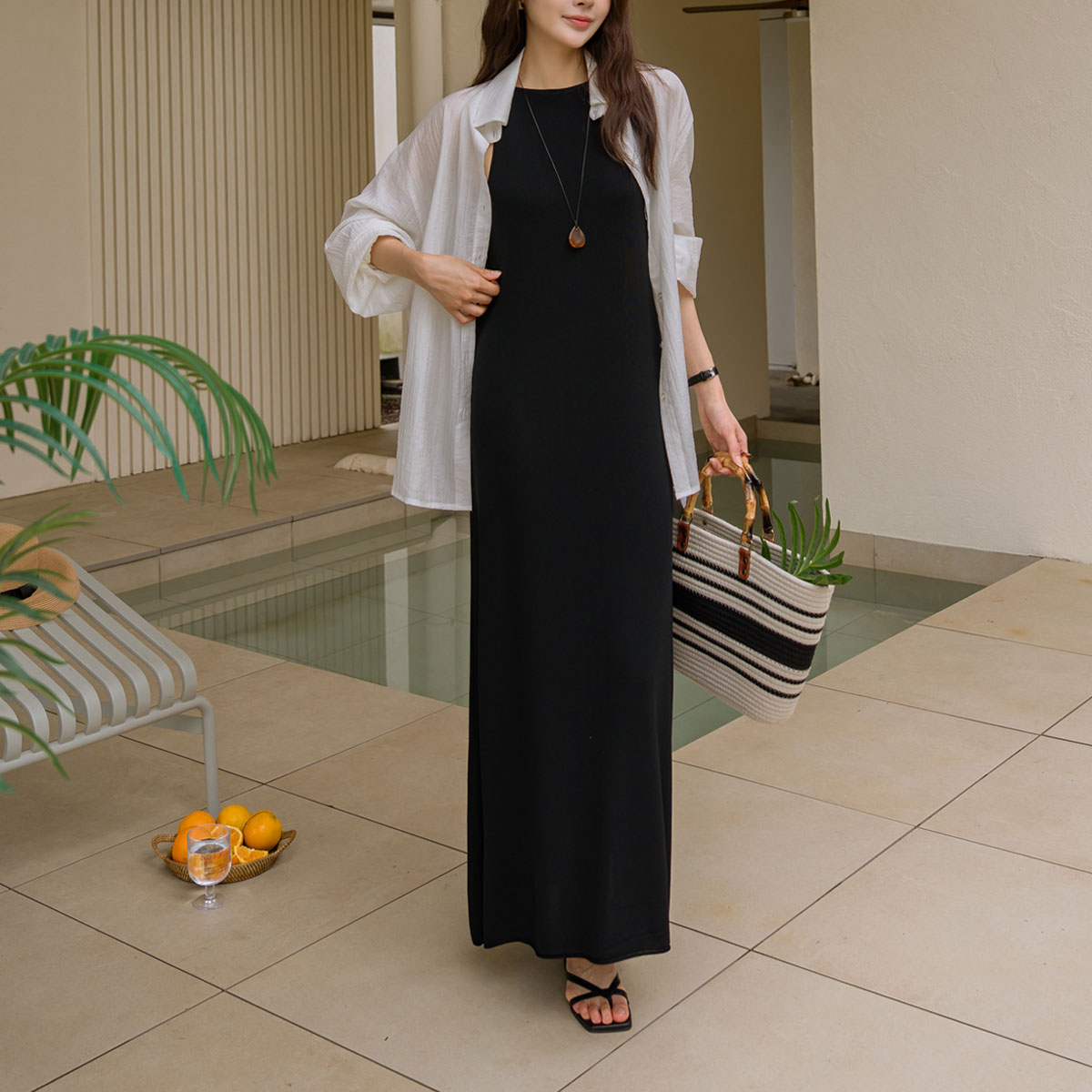 <b>[Limited Time Sale]</b> Slim Halter Cool Knit Dress