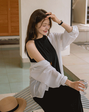<b>[Limited Time Sale]</b> Lyocello See-through Shirt