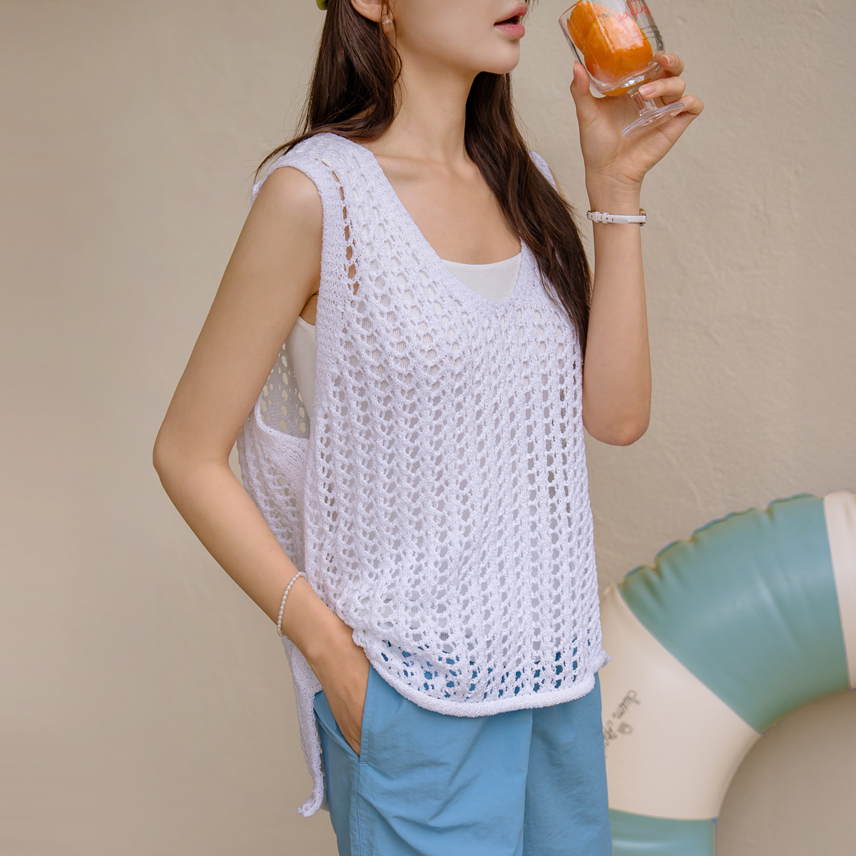 <b>[Limited Time Sale]</b> Asymmetrical Crochet Knit Vest