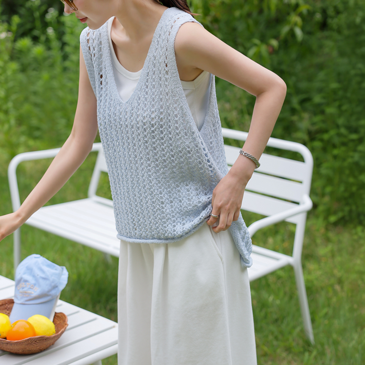 <b>[Limited Time Sale]</b> Asymmetrical Crochet Knit Vest