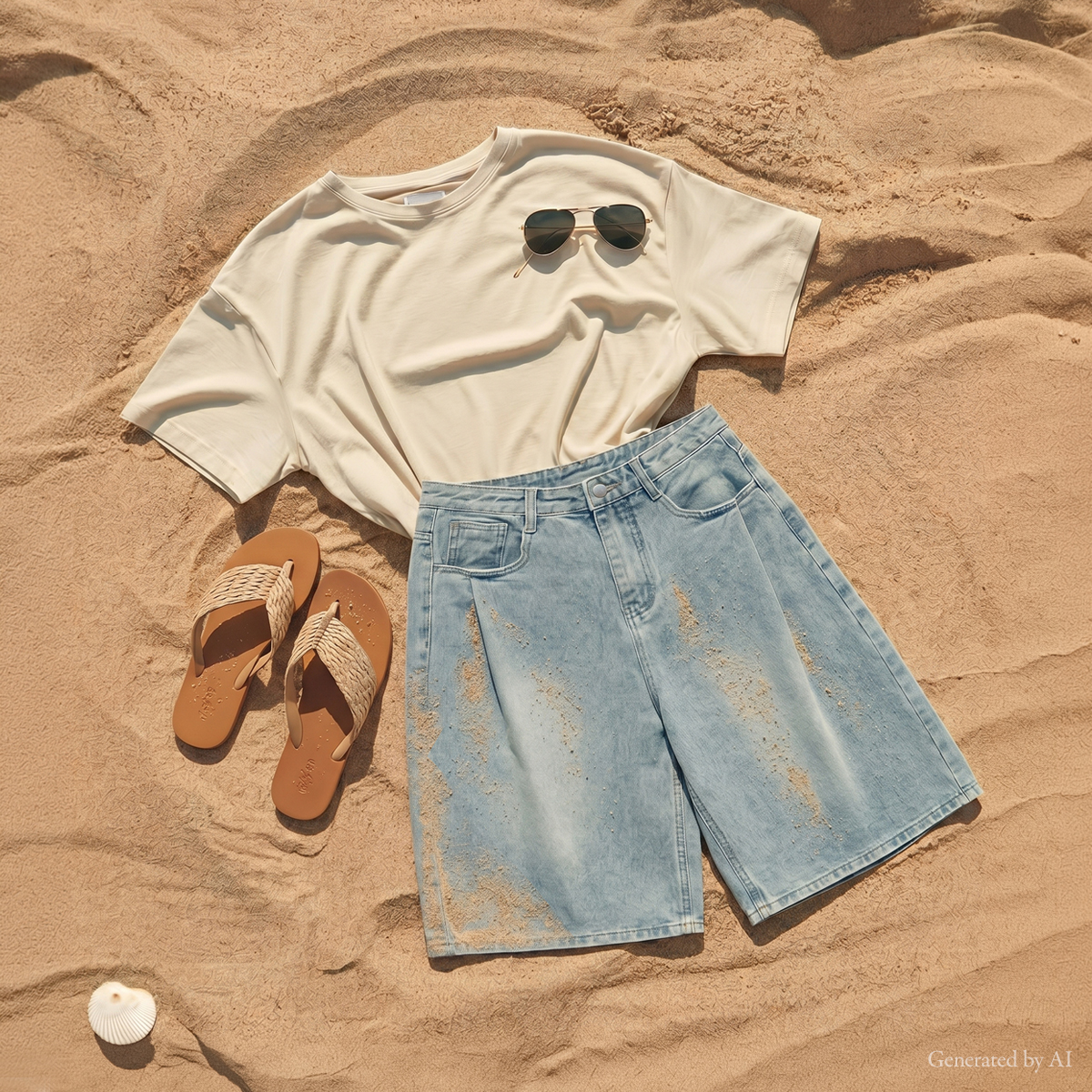 <b>[Limited Time Sale]</b> <b>[New Cart Vest]</b> Sturdy Washed Pintuck Bermuda Shorts