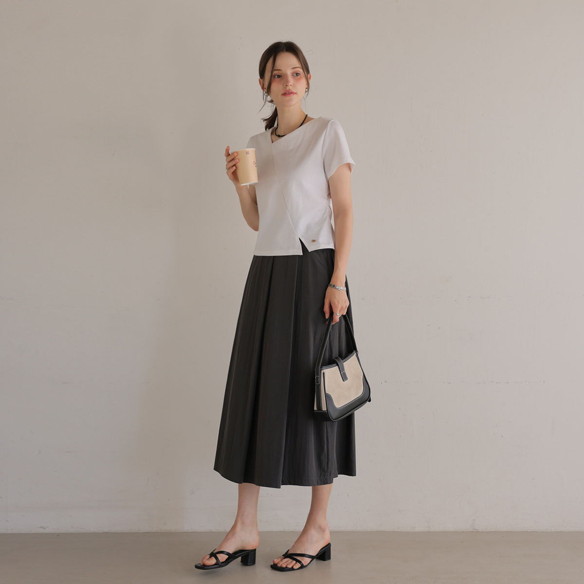 2TYPE rustling cooling flare long skirt (5 sizes)