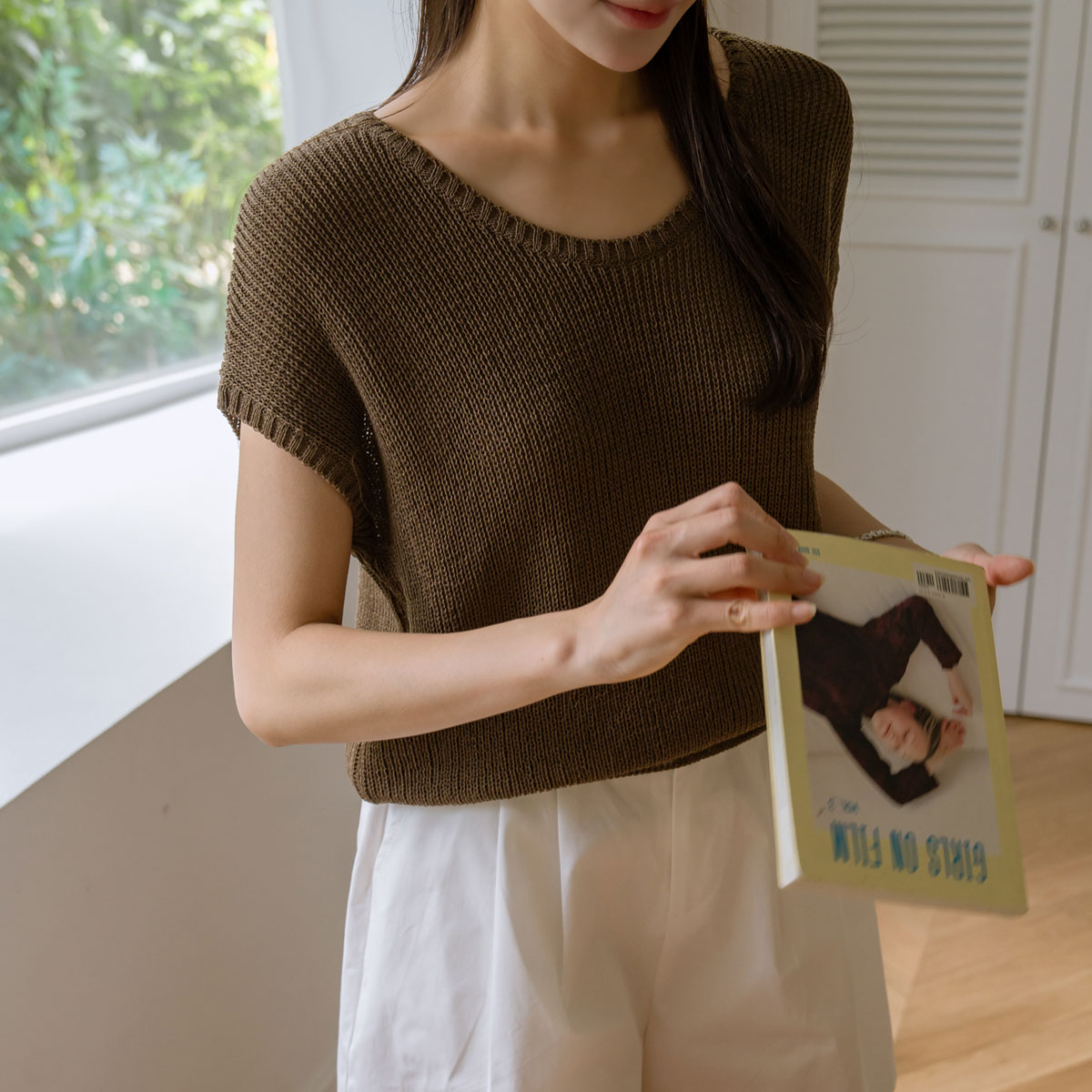 Summer Cooling Hacci Cap Sleeveless Knit