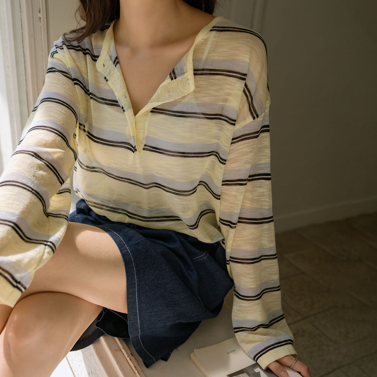 Summer Viscose Striped Knit