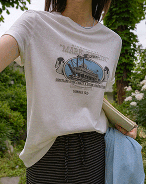 Steamboat printing Short T-shirts