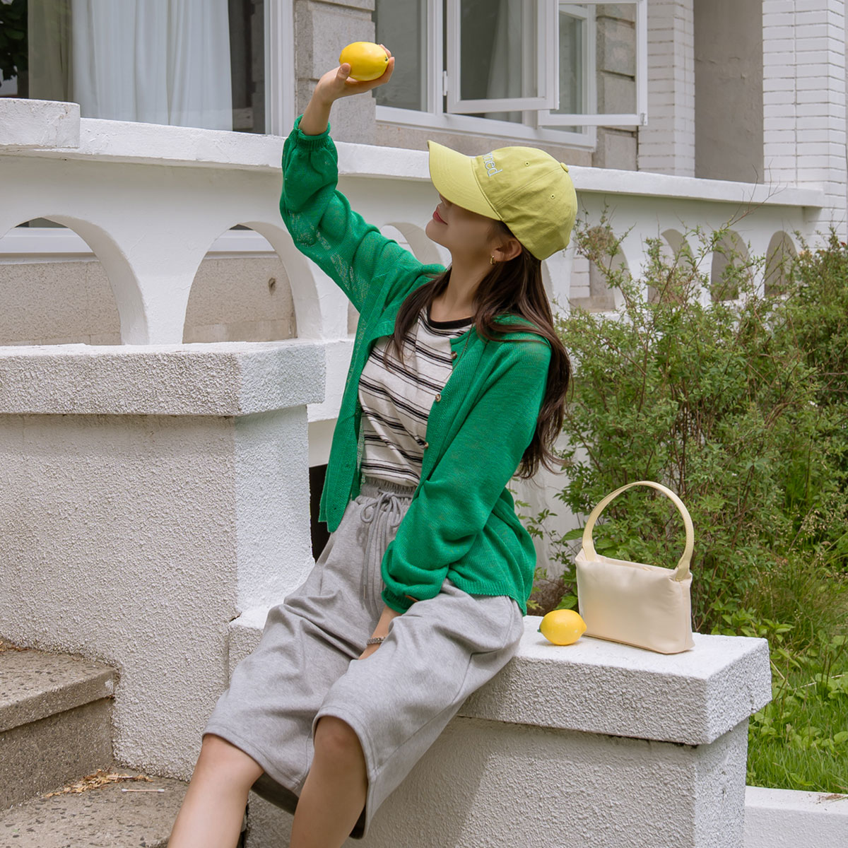 Nagrang Sleeve Patch Summer Cardigan