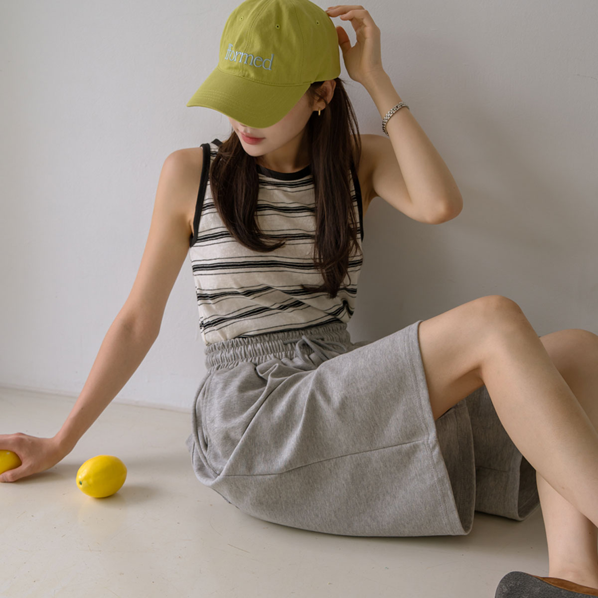 Unit color striped mango tank top