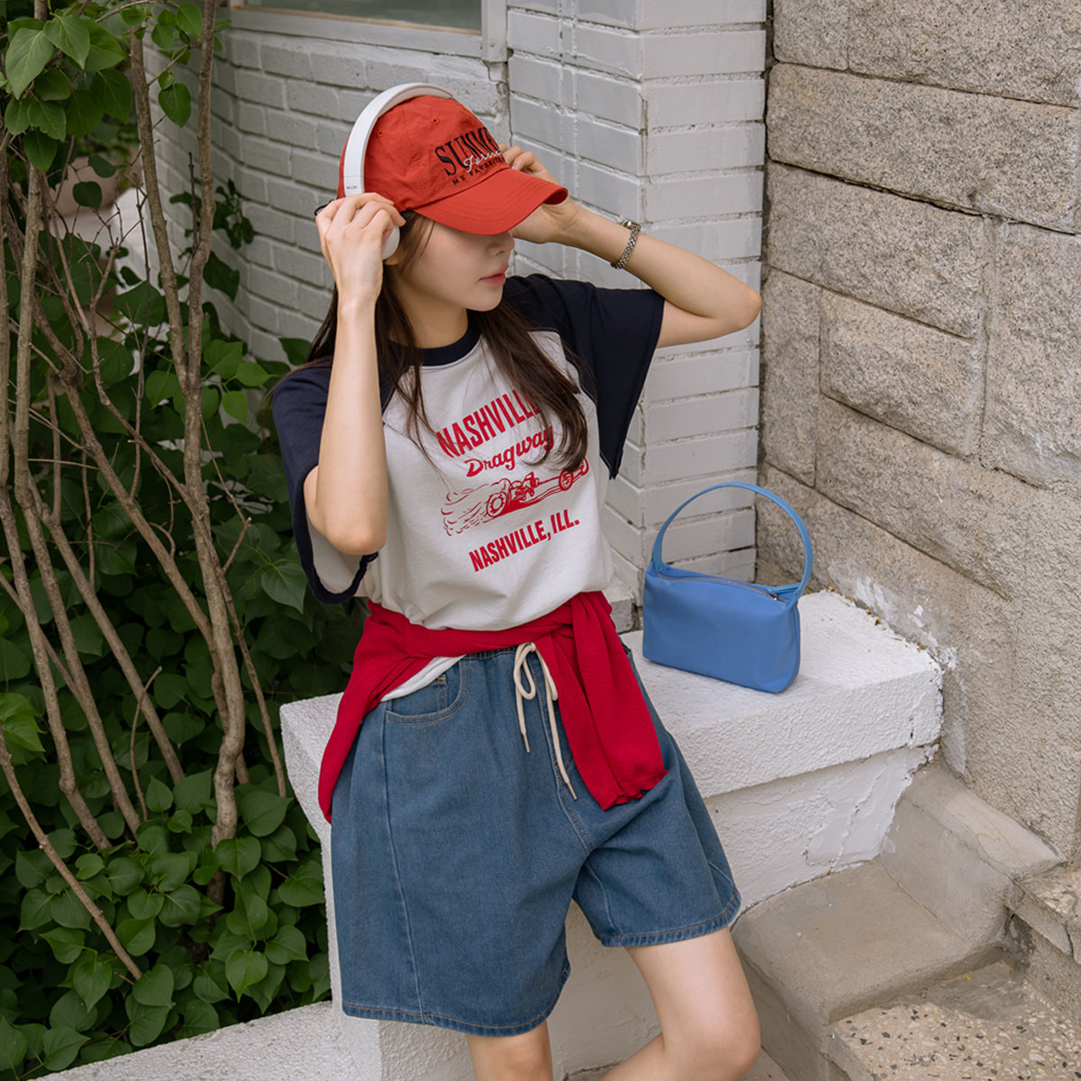 Natural Rolling Nagrang Color Block Short Sleeve Tee