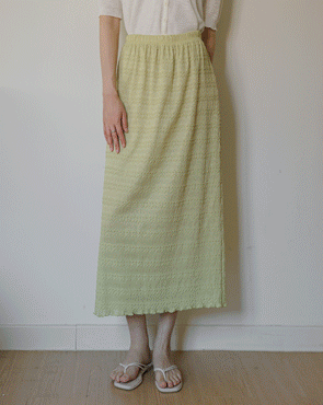 Stretch banding lace skirt