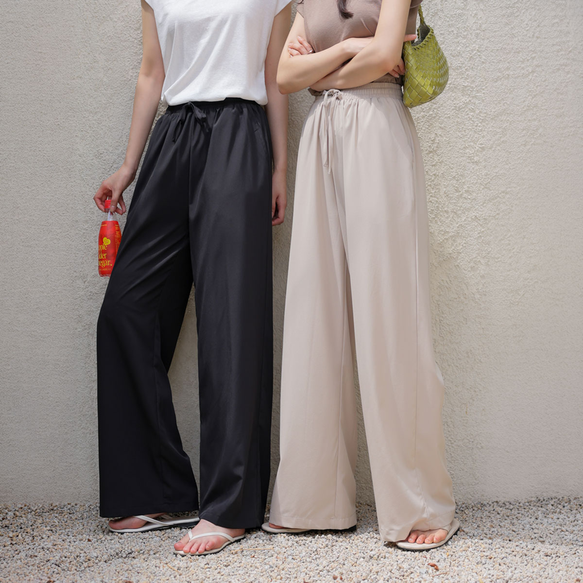 2-Type Cooling Ultra-Light Elastic Waist Pants