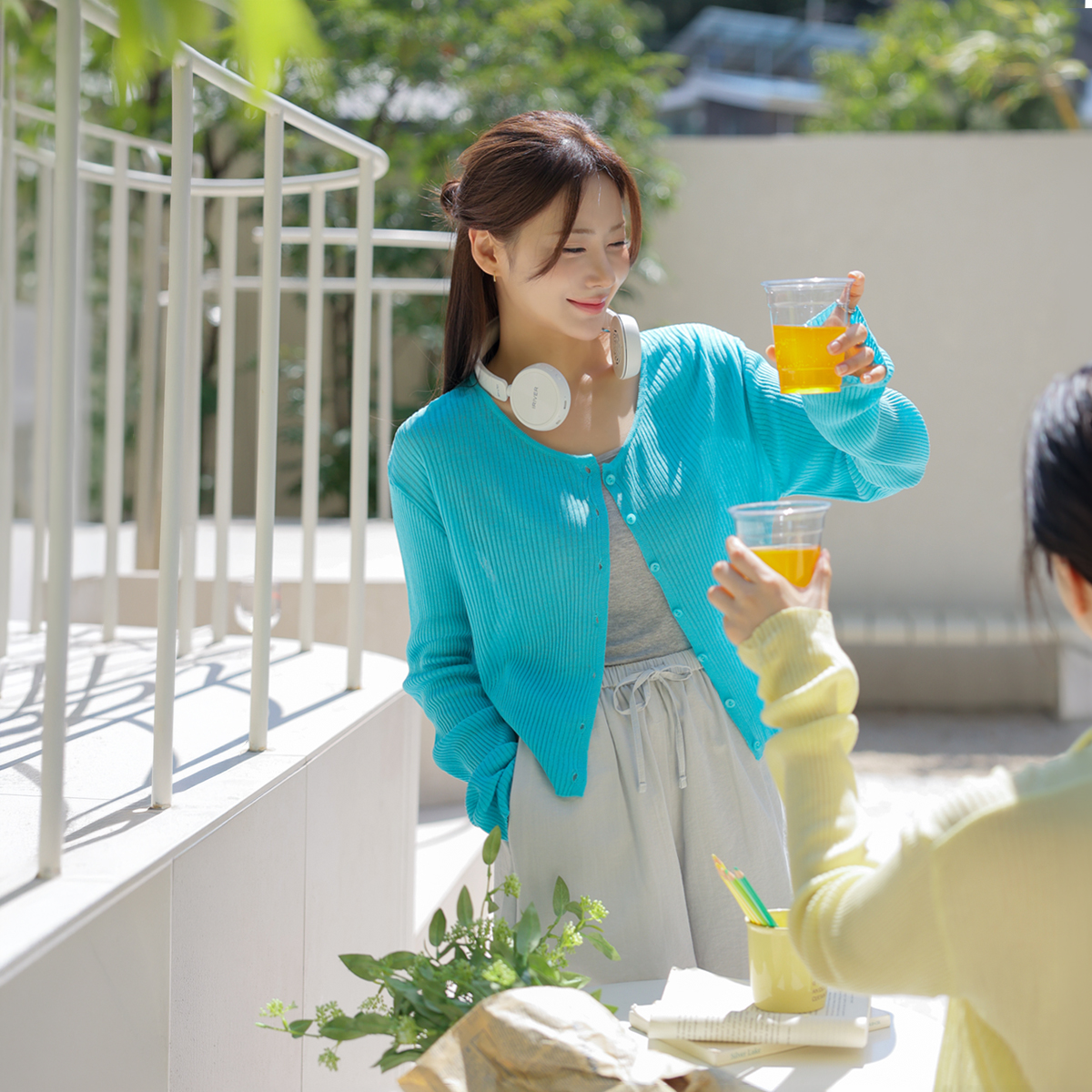 Summer Mellow Ribbed Cardigan