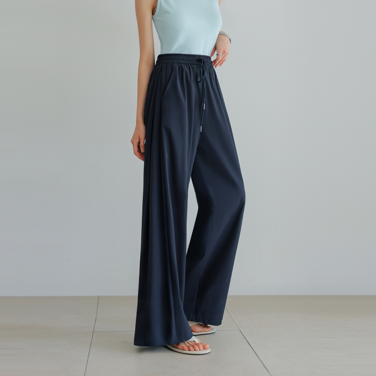 3-Type Ice-Cool Folding Wide Slacks