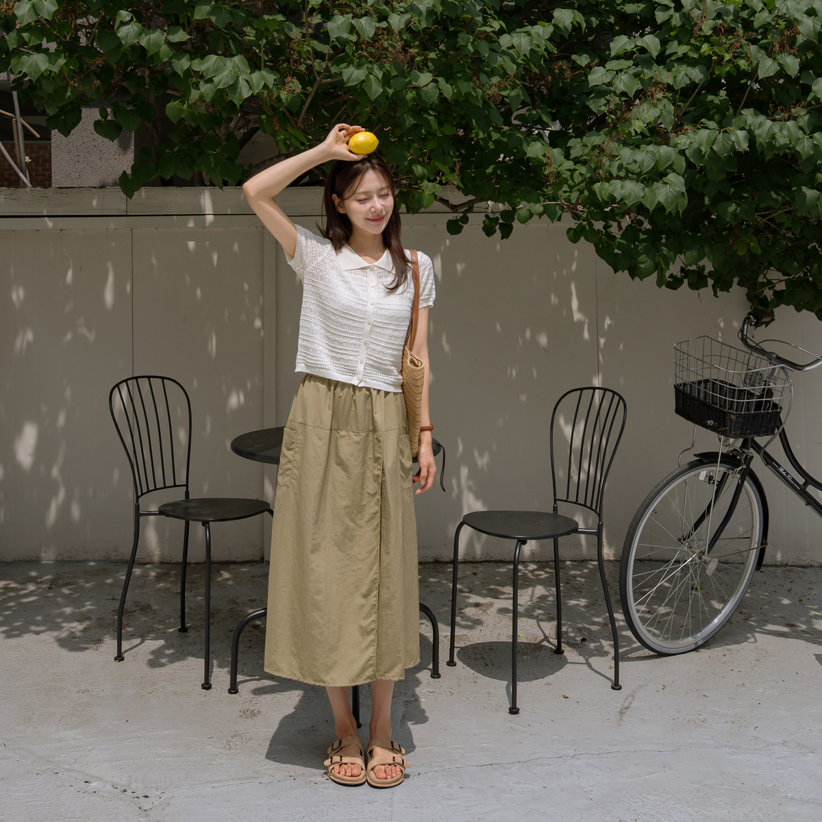 2TYPE Crinkle Washer Ice Wrap Skirt-Pants