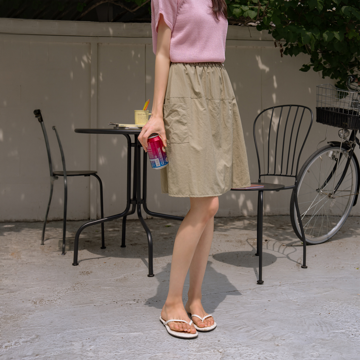 2TYPE Crinkle Washer Ice Wrap Skirt-Pants
