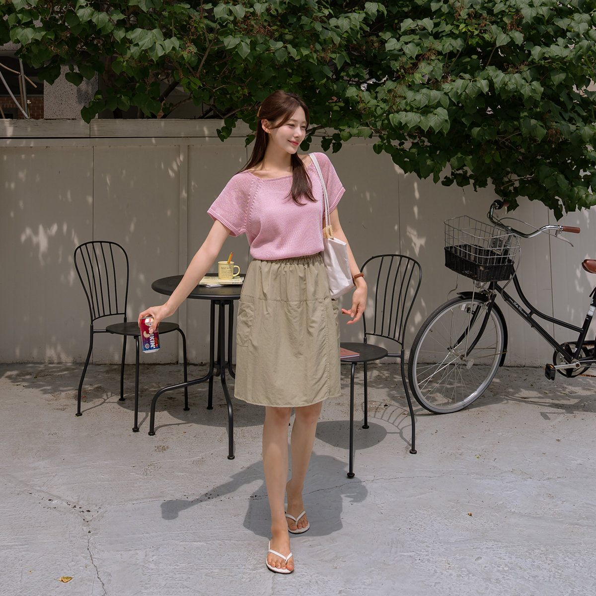 2TYPE Crinkle Washer Ice Wrap Skirt-Pants