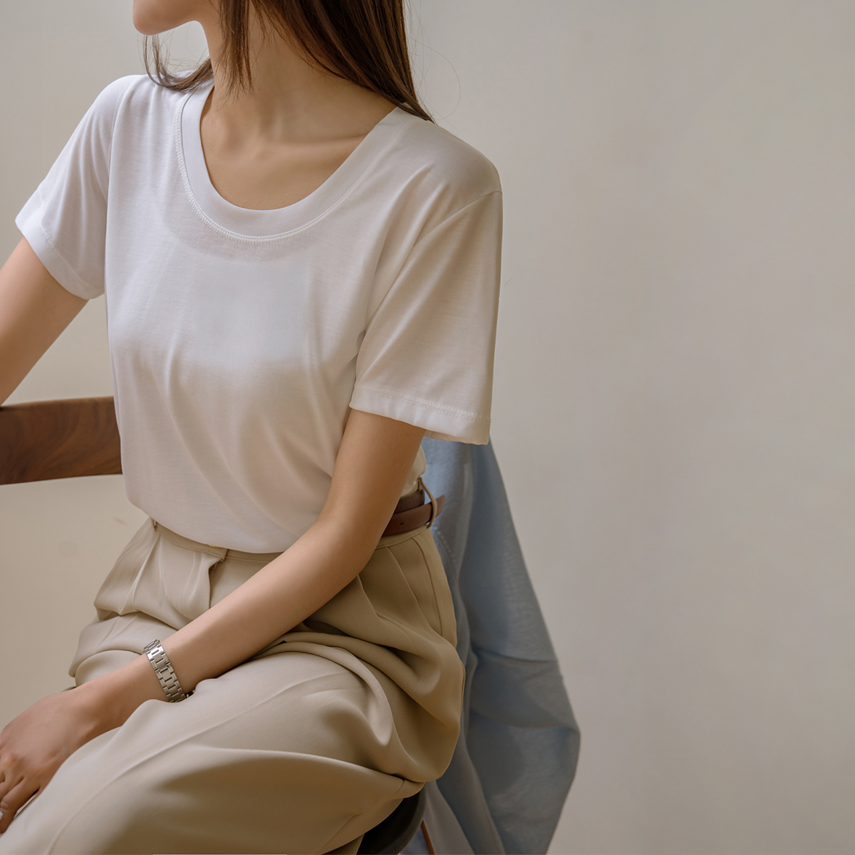 <b>[Made]</b> Light Modal Short Sleeves T-shirt