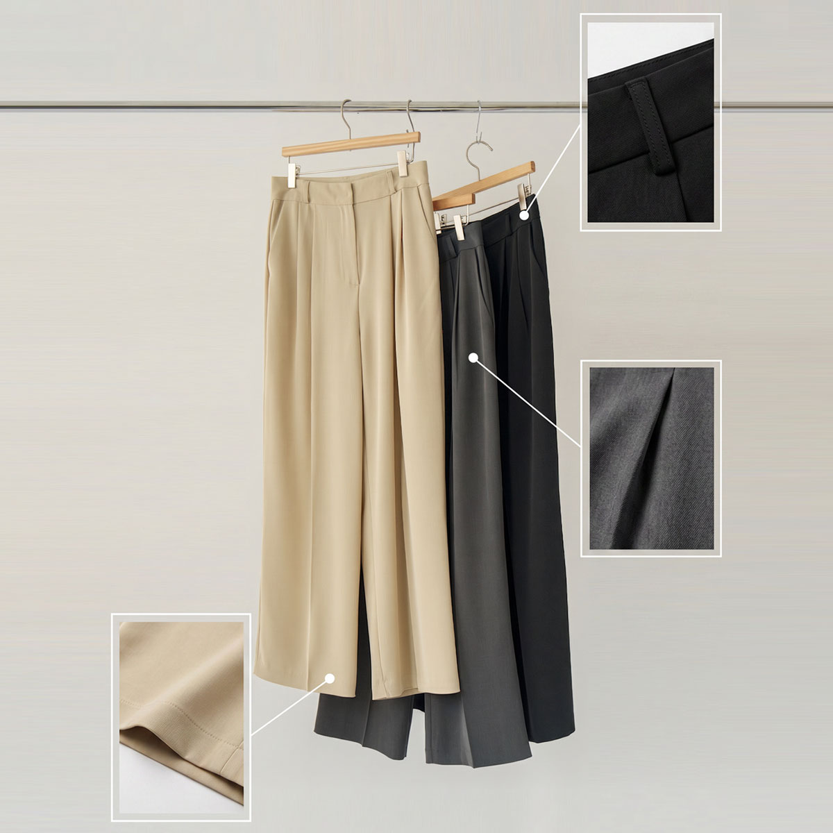Ice-cold Wrinkle-free Double-pleated Slacks