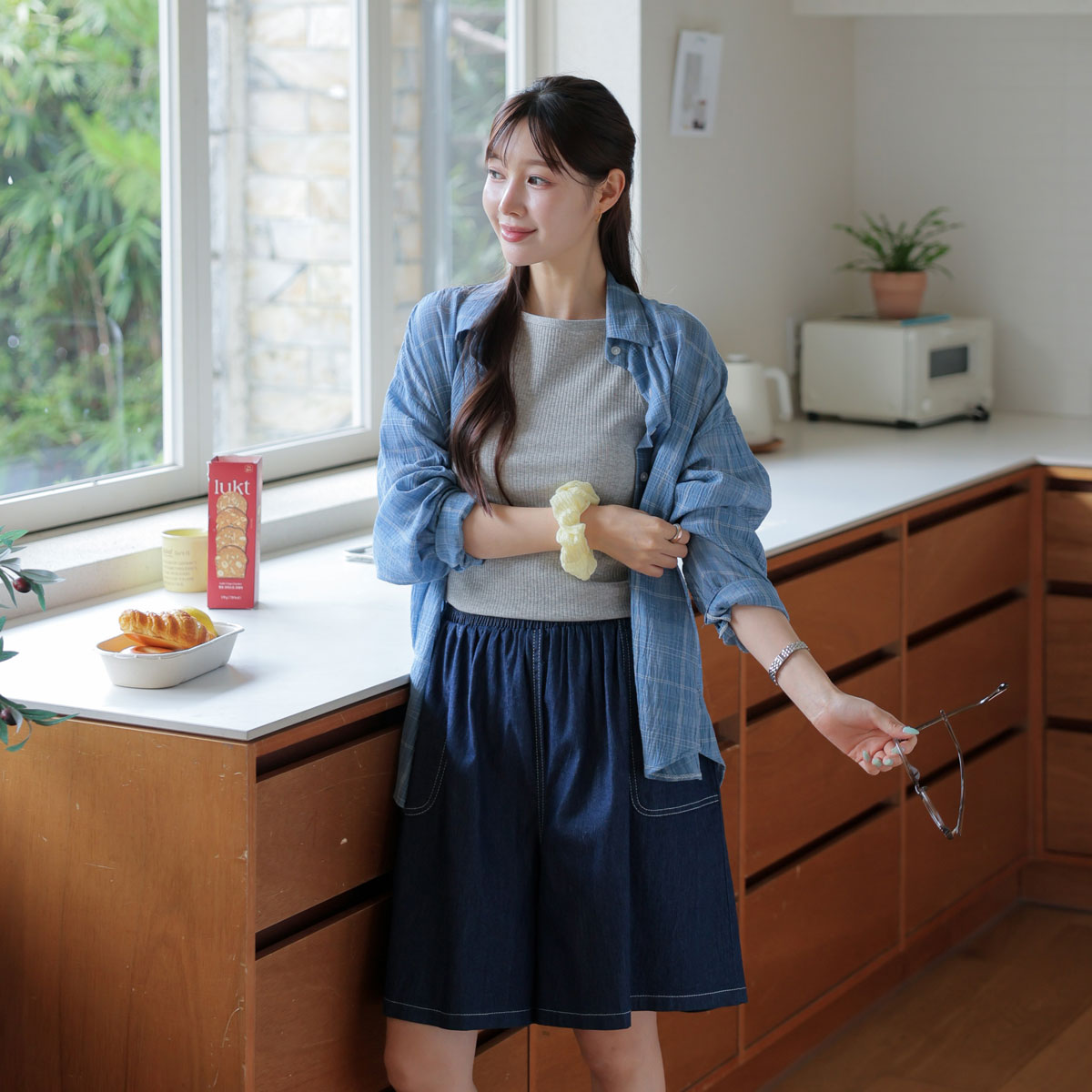 Salanta Loose Fit Summer Check Shirt