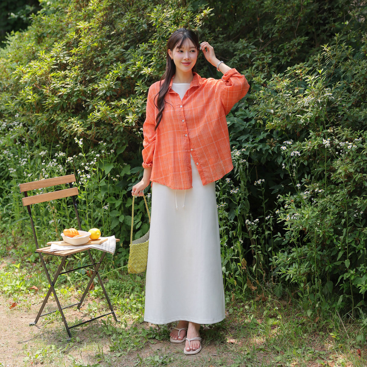 Salanta Loose Fit Summer Check Shirt