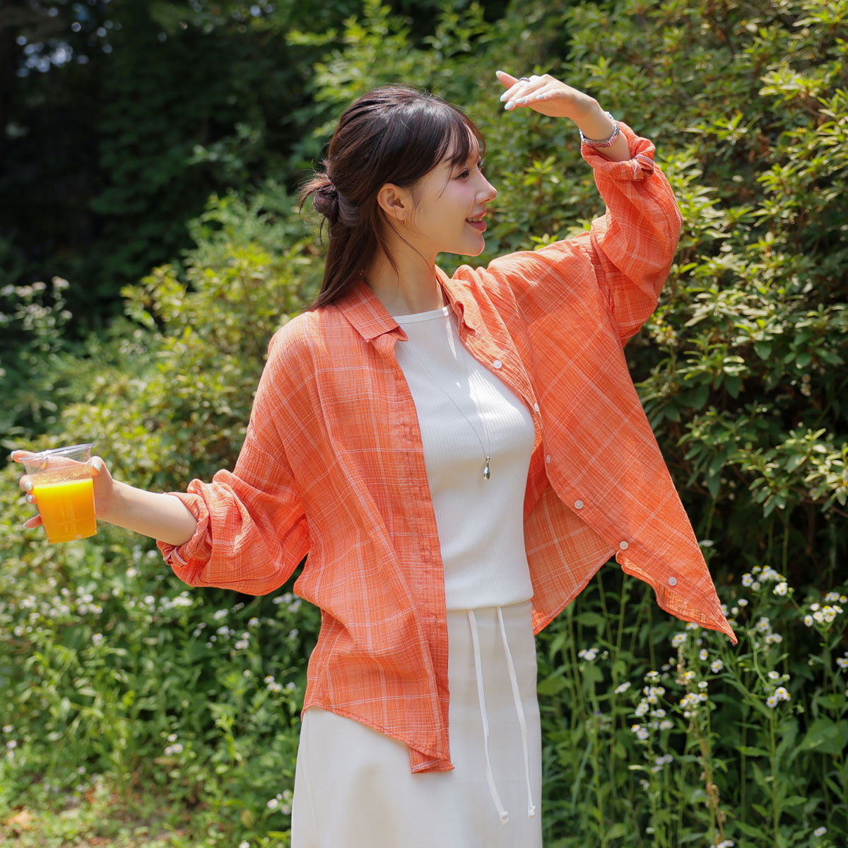 Salanta Loose Fit Summer Check Shirt