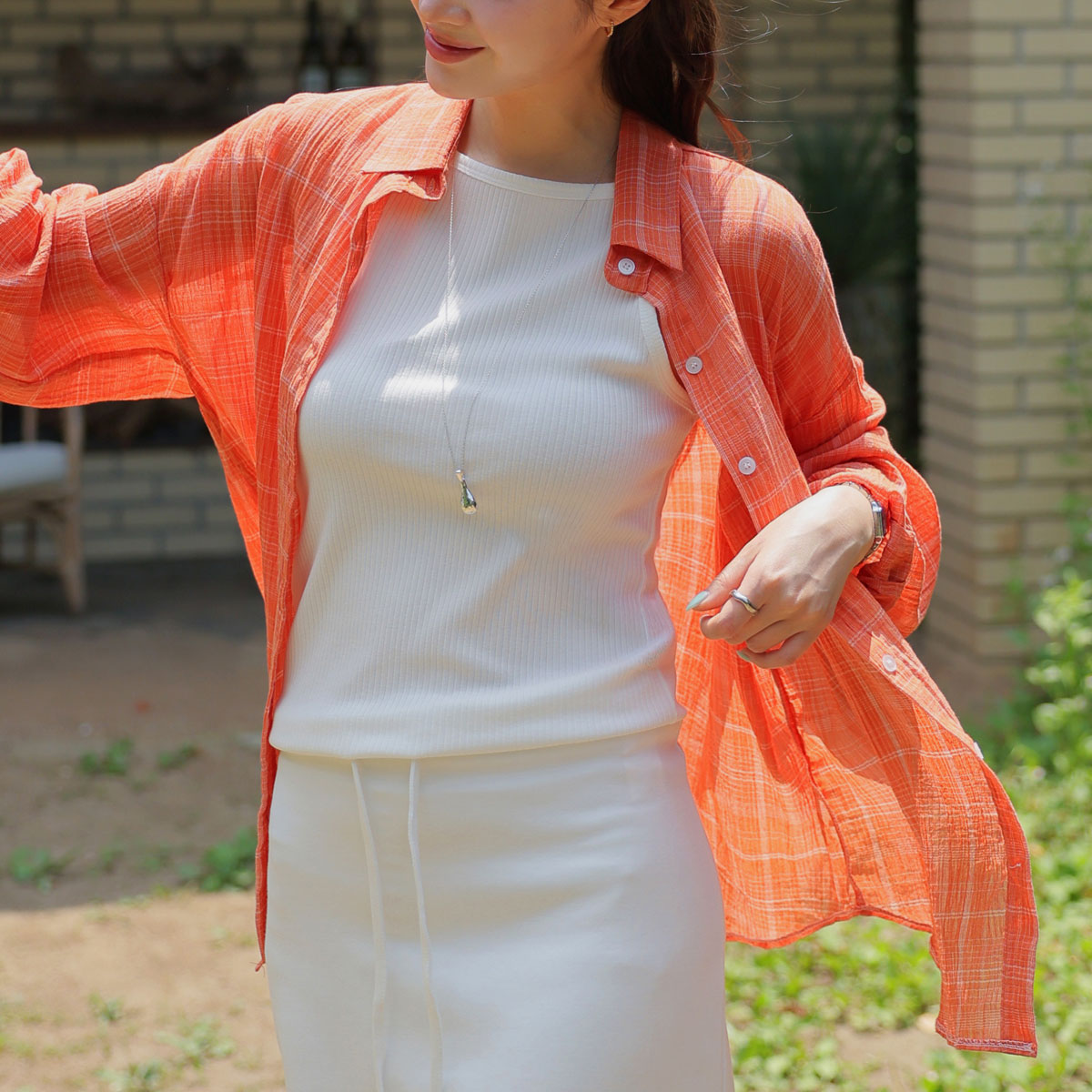 Salanta Loose Fit Summer Check Shirt