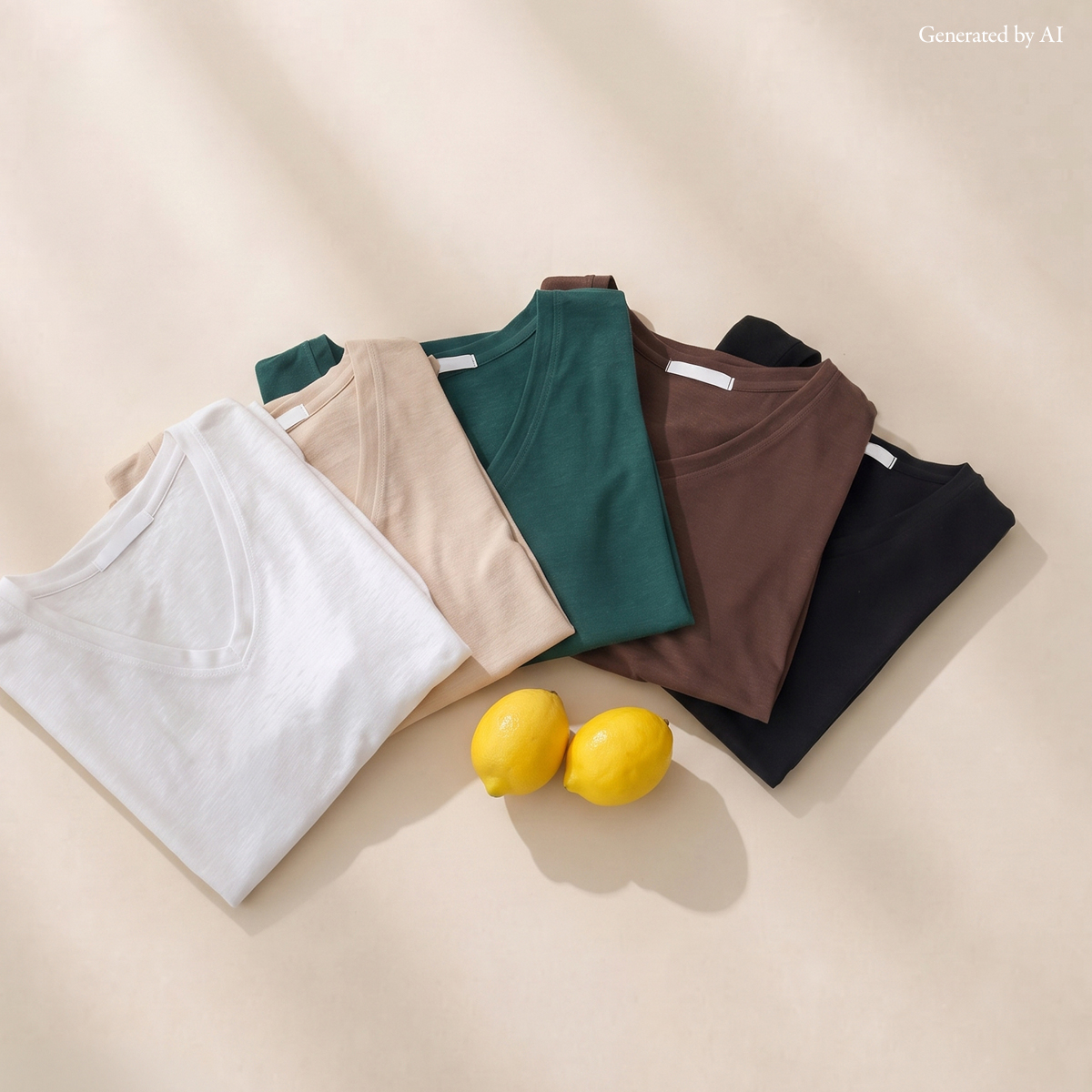 Diagonal Slit Linen Short T-shirts