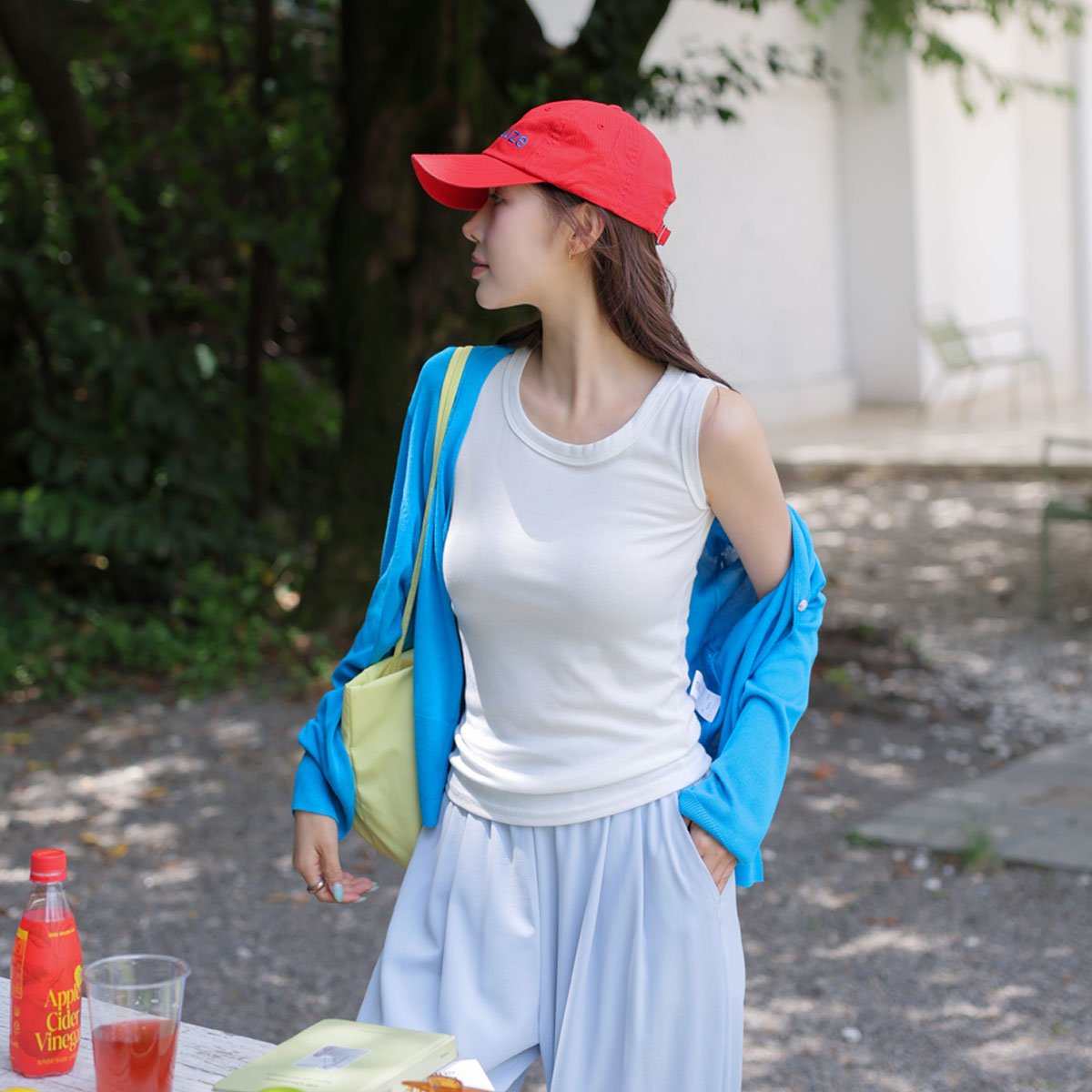 All-Day Tension Up Ribbed Sleeveless